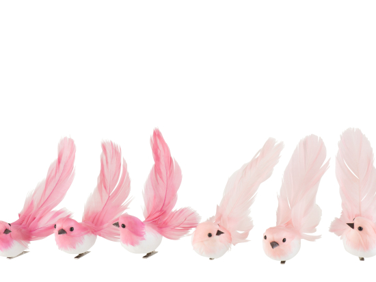 OISEAU CLIP ROSE CLAIR OU FONCE