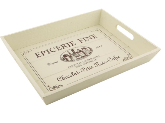 PLATEAU RECTANGULAIRE BOIS -L40 - EPICERIE FINE
