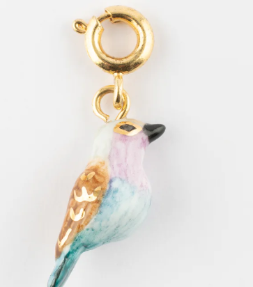 PINK&BLUE BIRD CHARM'S - ESPRITLIBREP2 / Charm's oiseau Rollier