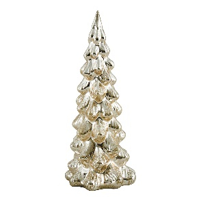 SAPIN LUMINEUX EN VERRE MERCURISÉ DORÉ PETIT MODÈLE