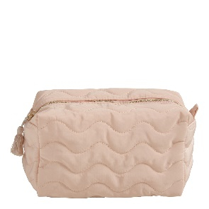 TROUSSE DE TOILETTE RECTANGULAIRE CAPUCINE PETIT MODÈLE ROSE PÂLE EN TISSU