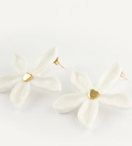 JASMIN FLOWER STUD EARRINGS / BOUCLES D'OREILLES FLEUR DE JASMIN