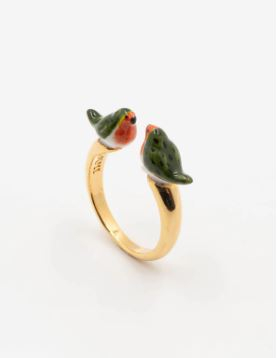 ROBIN BIRD FACE TO FACE RING / BAGUE OISEAUX 