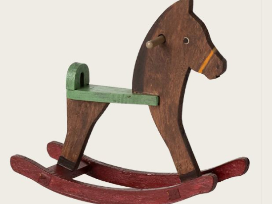 CHEVAL A BASCULE, SOURIS - MARRON DARK BROWN