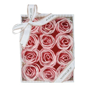 COFFRET DE 12 ROSES DE SAVON - 6  - PARFUM ROSE