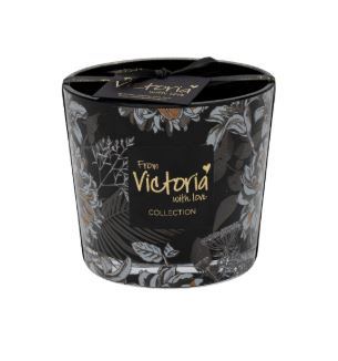 BOUGIE FLOWER BLACK 