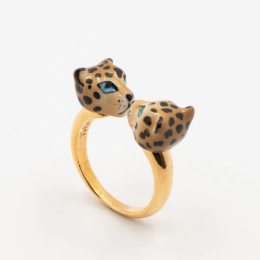 LEOPARD FACETOFACE RING