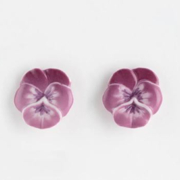 FIGS & FLOWERS PANSY STUD EARRINGS