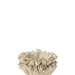 VASE AMBROSIA CERAMIQUE BLANC S