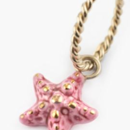 PINK STARFISH  MINI EARRING ALOHA  /Mini créole étoile de mer - Vendue à l'unité