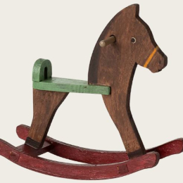 CHEVAL A BASCULE, SOURIS - MARRON DARK BROWN