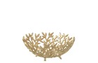 BOL DÉCORATIF LEAF ALU DOR S (25x25x11cm)